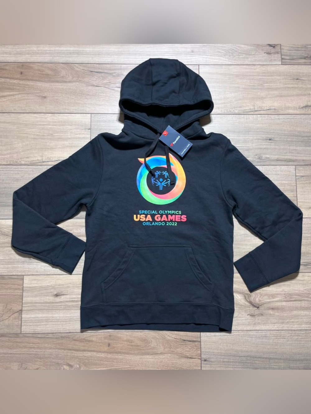 Fanatics Mens Special Olympics USA Games 2022 Logo Pullover Hoodie Medium Black